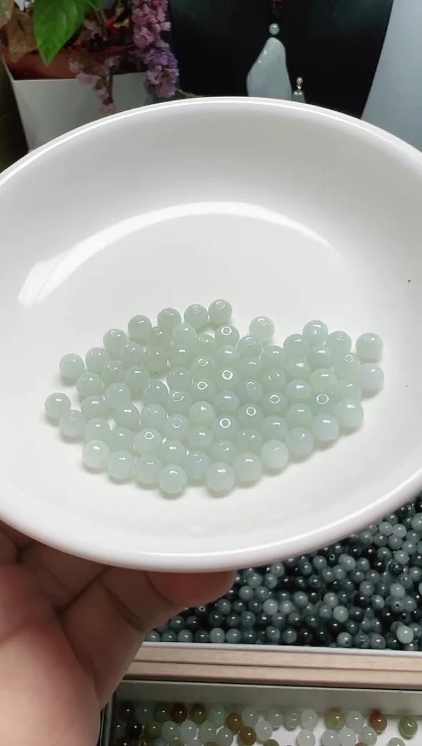 散珠翡翠?***u纯天然缅甸翡翠A货卡4.6，76颗