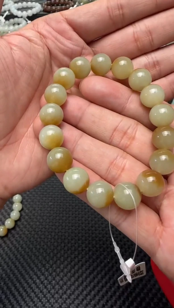 未镶嵌手串和田玉若羌糖手串卡12
