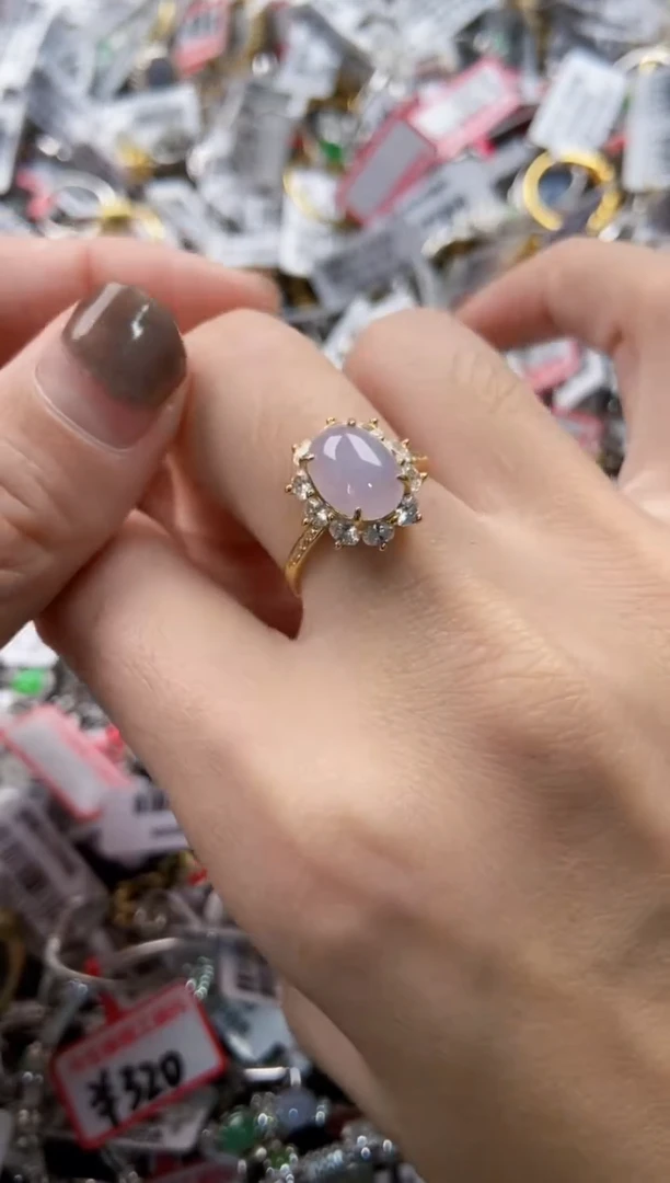 翡翠戒指银S925镶嵌333----1