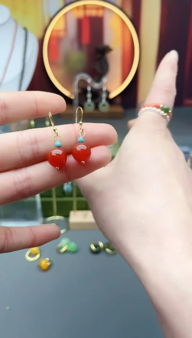 未镶嵌耳饰玛瑙/玉髓424000