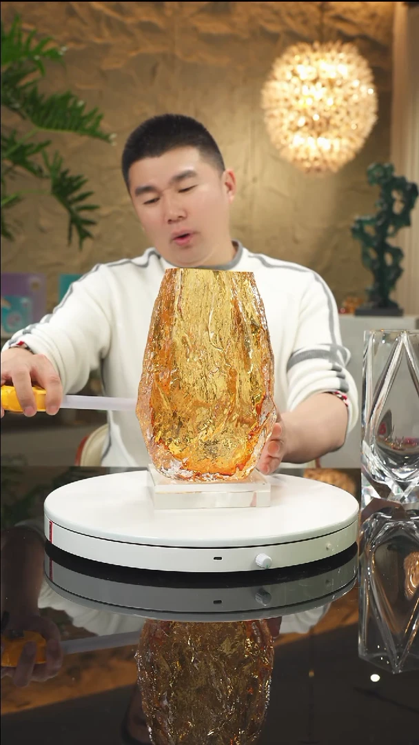 【闪购商品】瓷片福利琥珀花瓶大号