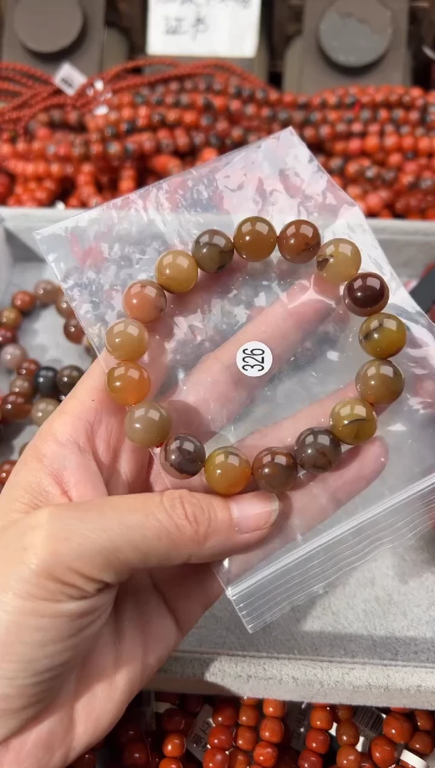 南红玛瑙手串未镶嵌12+