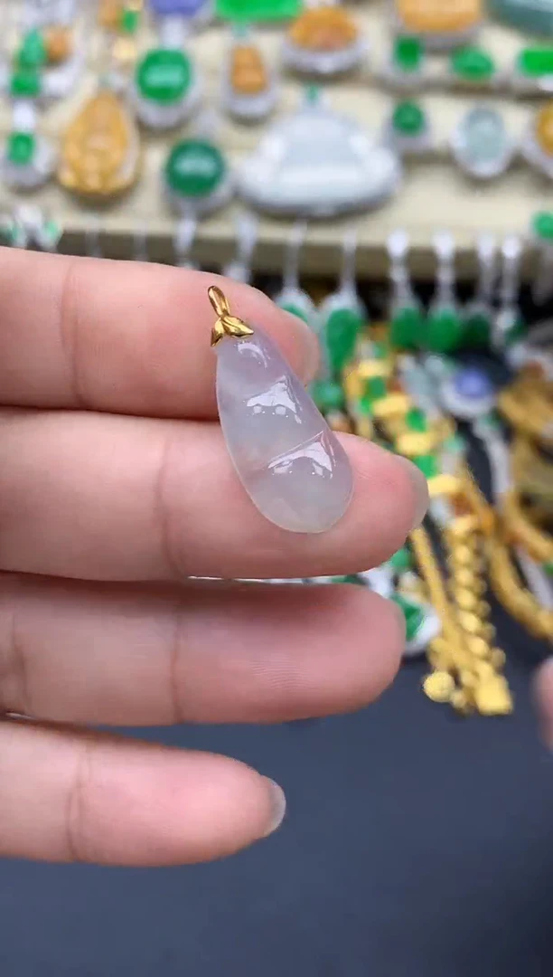 翡翠18K金镶嵌颈饰223-春日珠宝