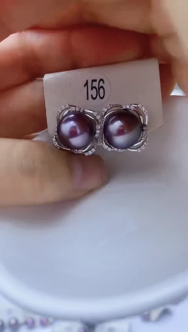 【闪购商品】淡水珍珠耳饰银S925镶嵌156