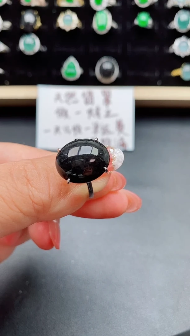 【闪购商品】翡翠戒指银S925镶嵌508050