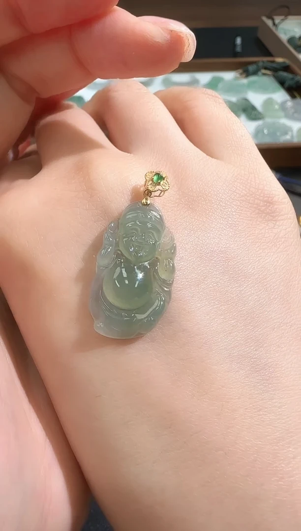 【闪购商品】翡翠颈饰18K金镶嵌025022496