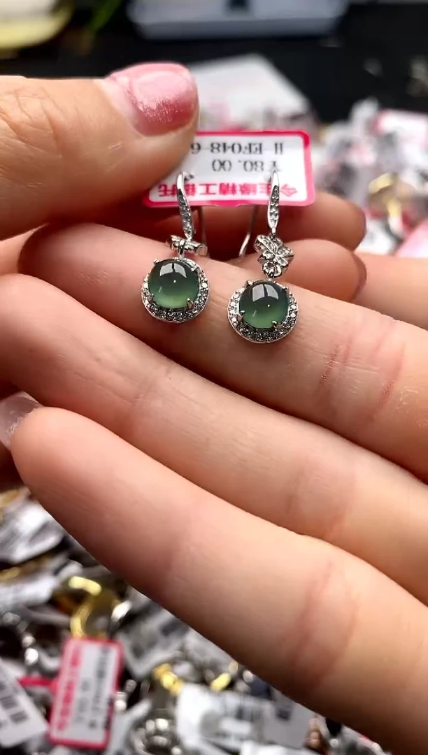 【闪购商品】翡翠戒指银S925镶嵌22222222    4