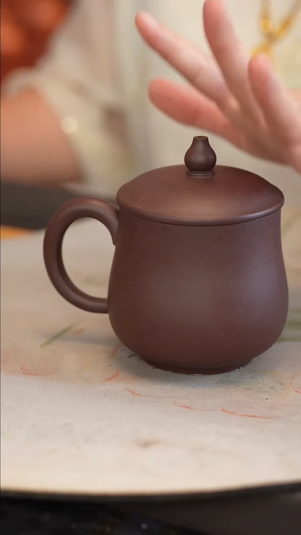 茶壶紫砂紫茄泥葫芦盖杯