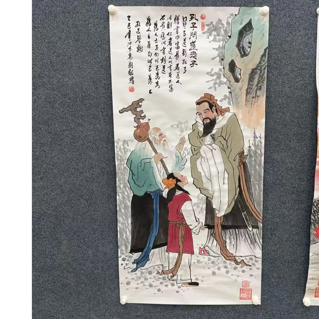 冯高翔-四尺竖白宣-孔子问道