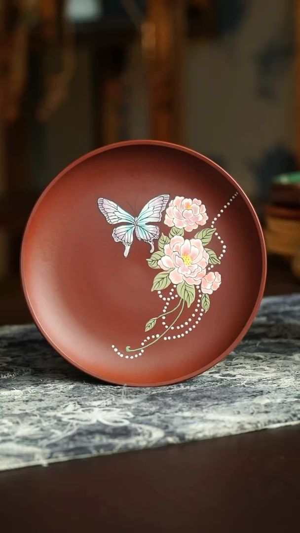 茶杯紫砂60号  新品牡丹壶承 宜兴紫砂原矿作品