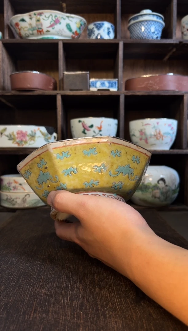 八边形黄贡碗壶承