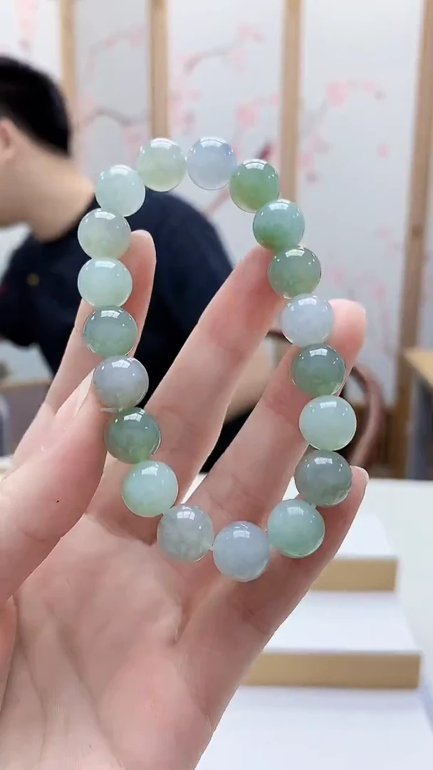 未镶嵌定制翡翠4868ry-毛货手串172