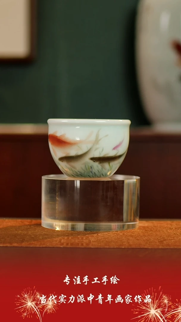 【闪购商品】杯景德镇陶东方陶瓷艺术作品摆件花瓶瓷板画