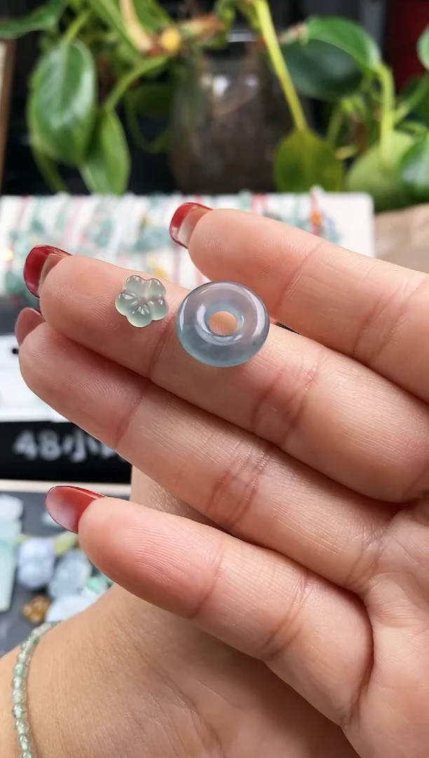 【闪购商品】翡翠戒指未镶嵌甜甜圈 小花