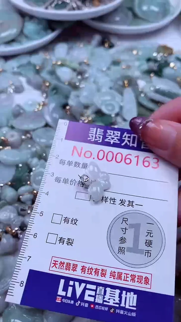翡翠未镶嵌吊坠(不含链)6163