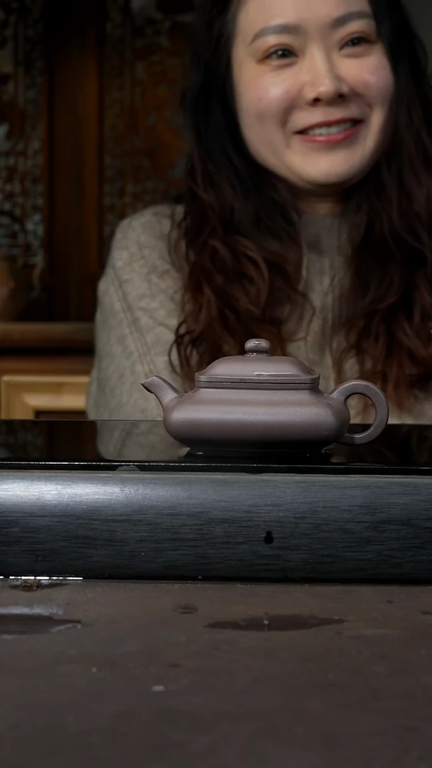 【闪购商品】紫砂茶壶紫泥 寒辉老人150cc 065