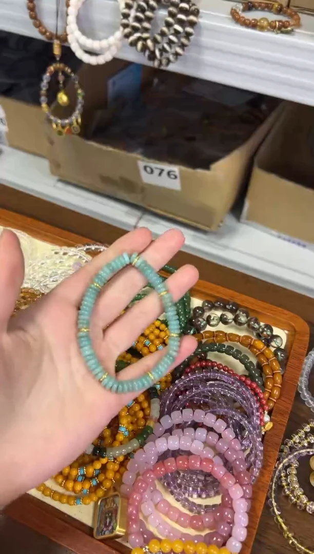 【闪购商品】手链未镶嵌天河石天河石精工蝶珠款手链