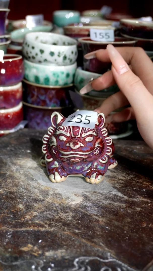 摆件精品窑变钧瓷茶器