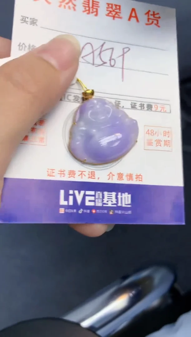 颈饰18K金镶嵌翡翠天然缅甸A货翡翠百元以上9元证书费自理
