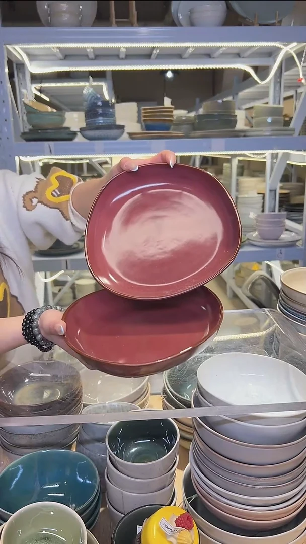 瓷191外贸尾货高温釉下彩陶瓷餐具默认微瑕
