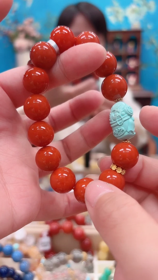 未镶嵌手串南红玛瑙设计款珠串