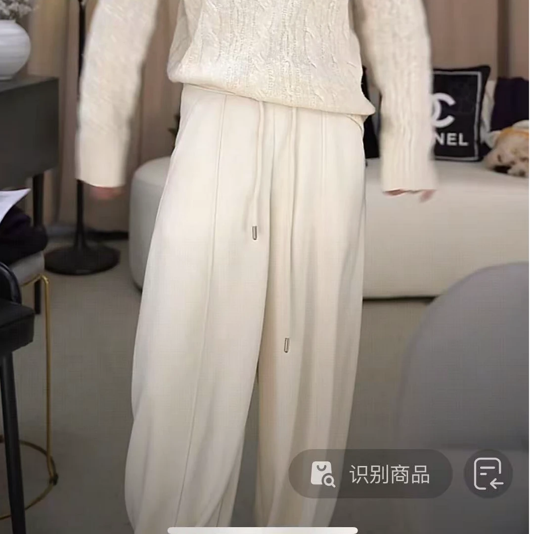 【菲儿定制】拼色腰头休闲裤 68-25