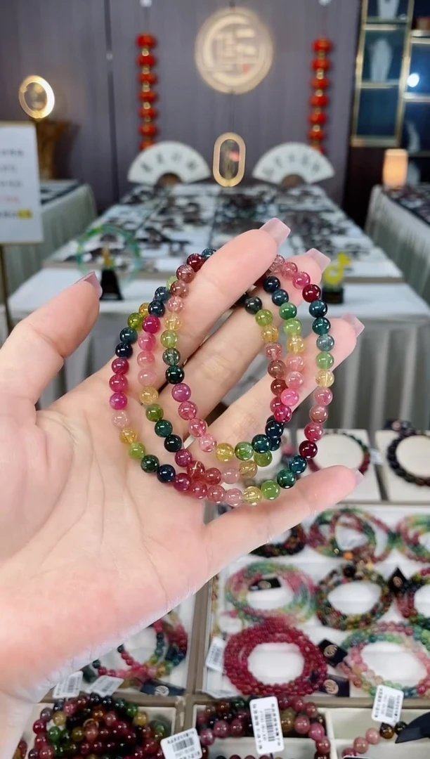 未镶嵌老矿碧玺三圈手串5mm+碧玺hon多样性发货一条