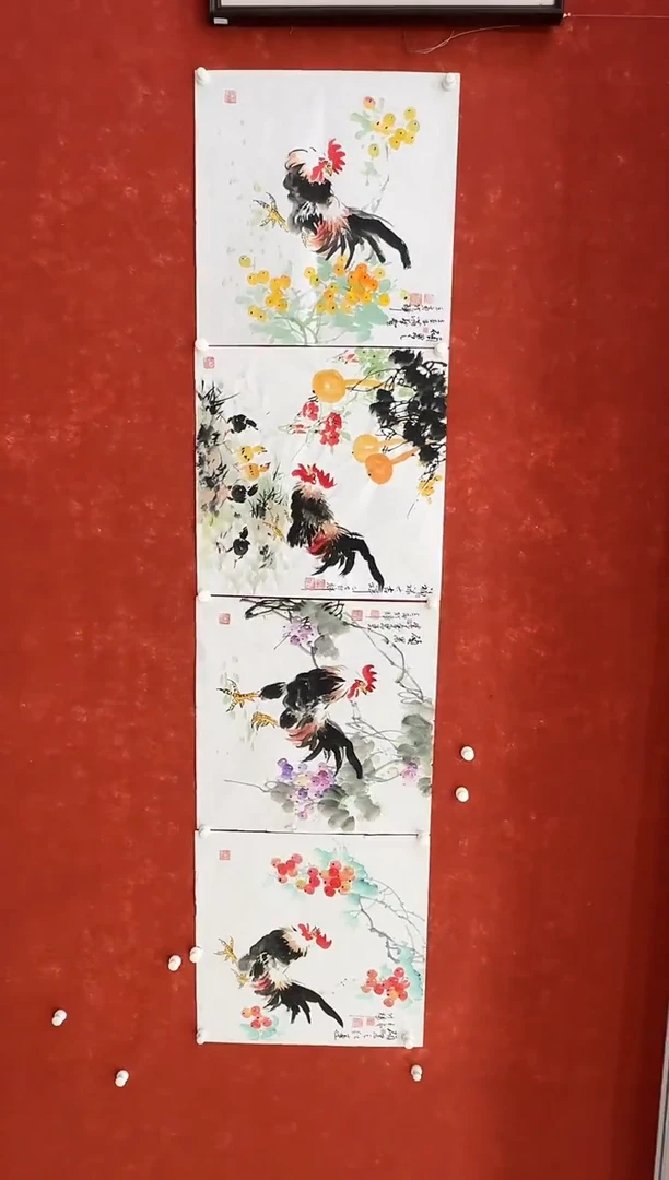 国画9.15-珍品-颜新辉-斗方-一套2