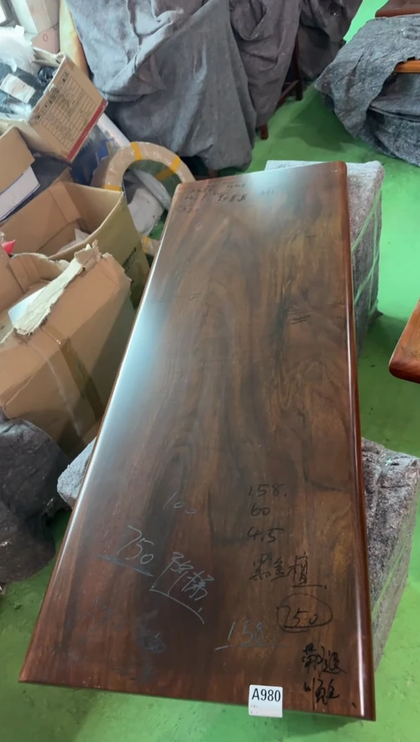 木（非红木类）进口款A980黑金檀158*60*4.5微瑕带腿