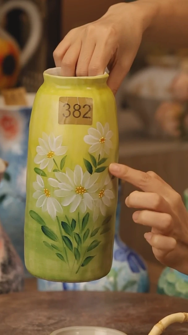 陶瓷382景德镇设计师手作花器摆件侘寂风