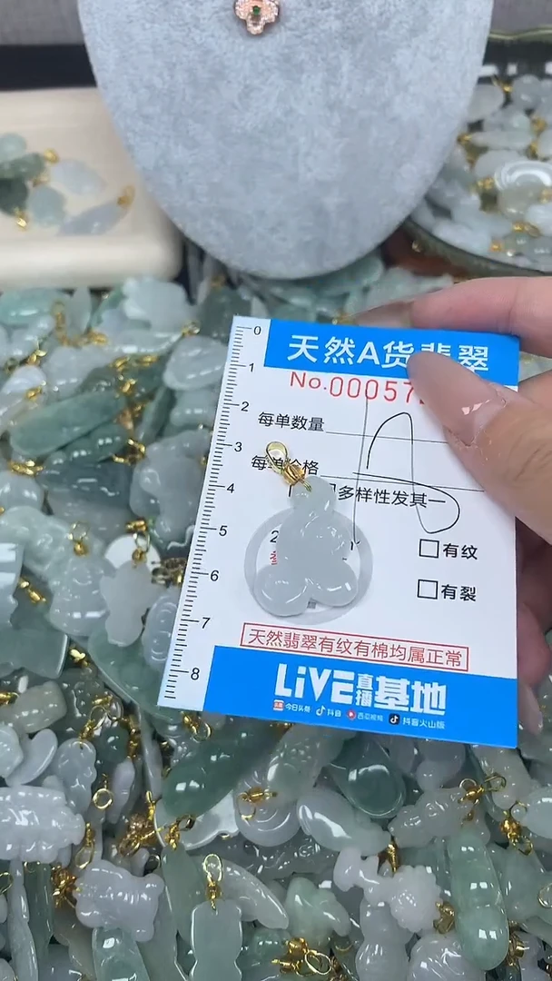 翡翠未镶嵌颈饰净货挂件-5722