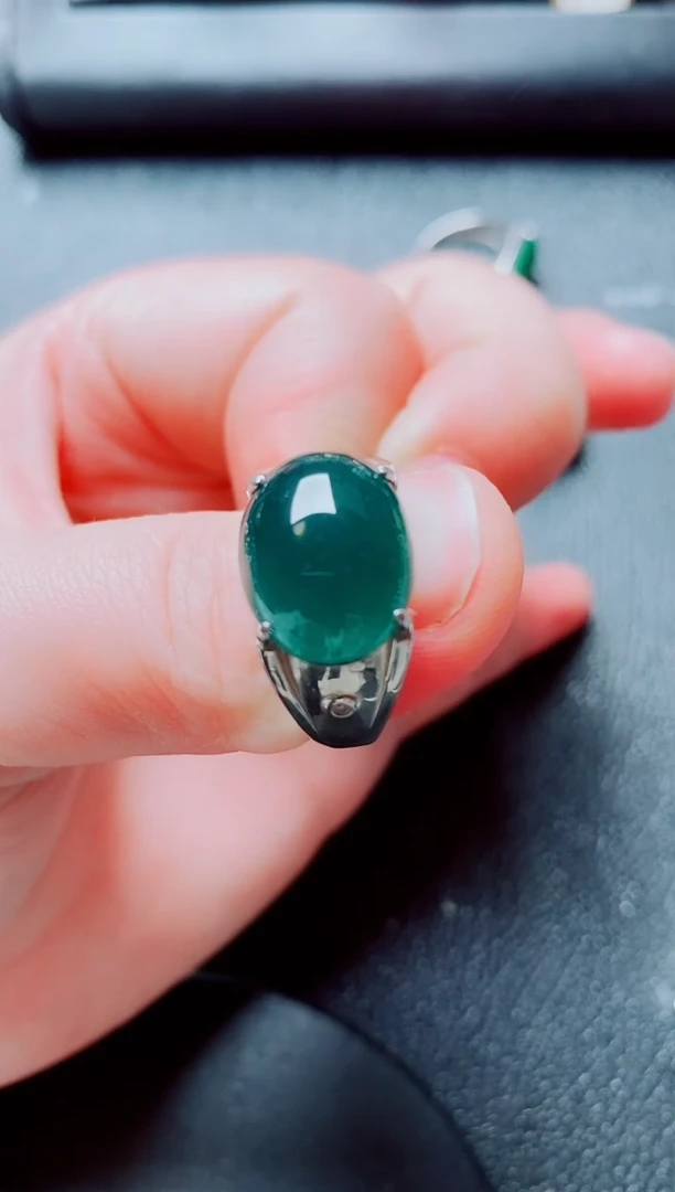 银S925镶嵌戒指翡翠11111