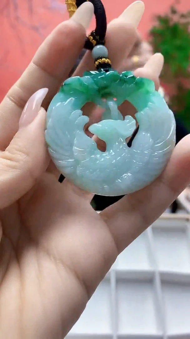 未镶嵌定制翡翠5060ty-毛货挂件173