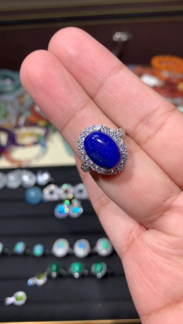 未镶嵌青金石戒指Q46【多样性发其一】