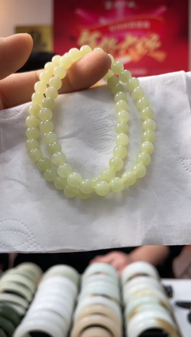 【闪购商品】和田玉手串未镶嵌黄口卡5-6多样性发一件
