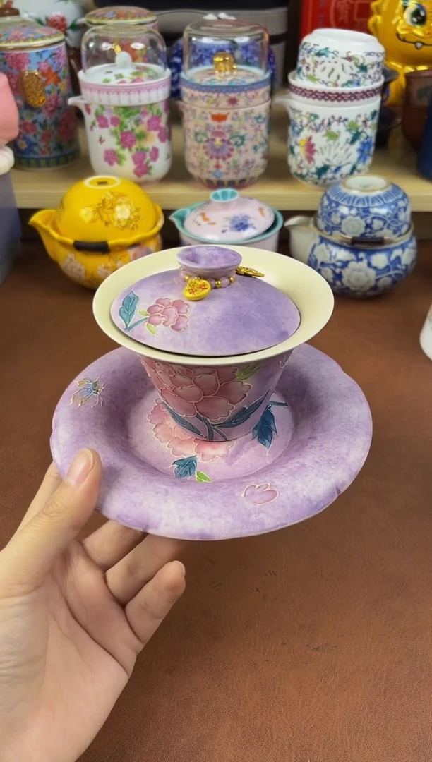 陶瓷茶具摆件旅行套组