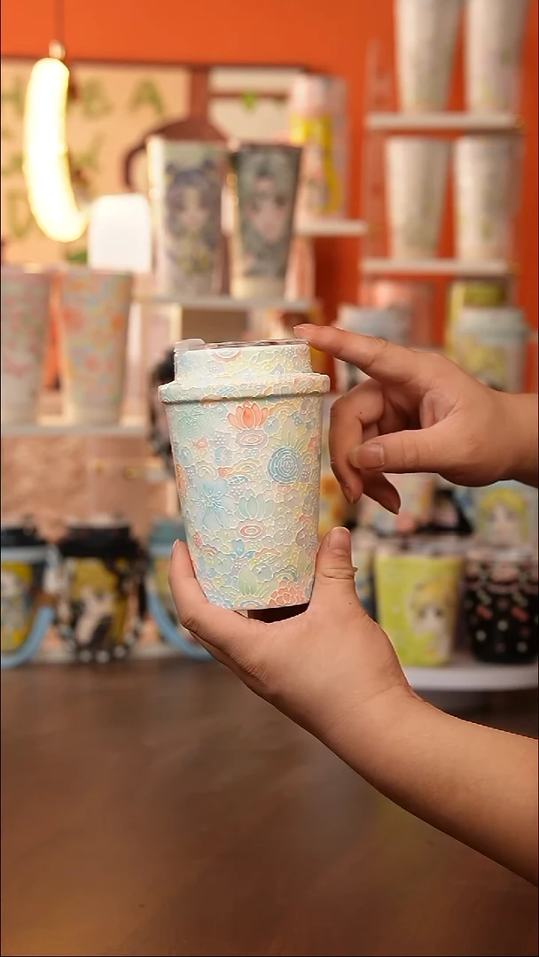 (玉泥）景德镇手工手绘文创陶瓷杯