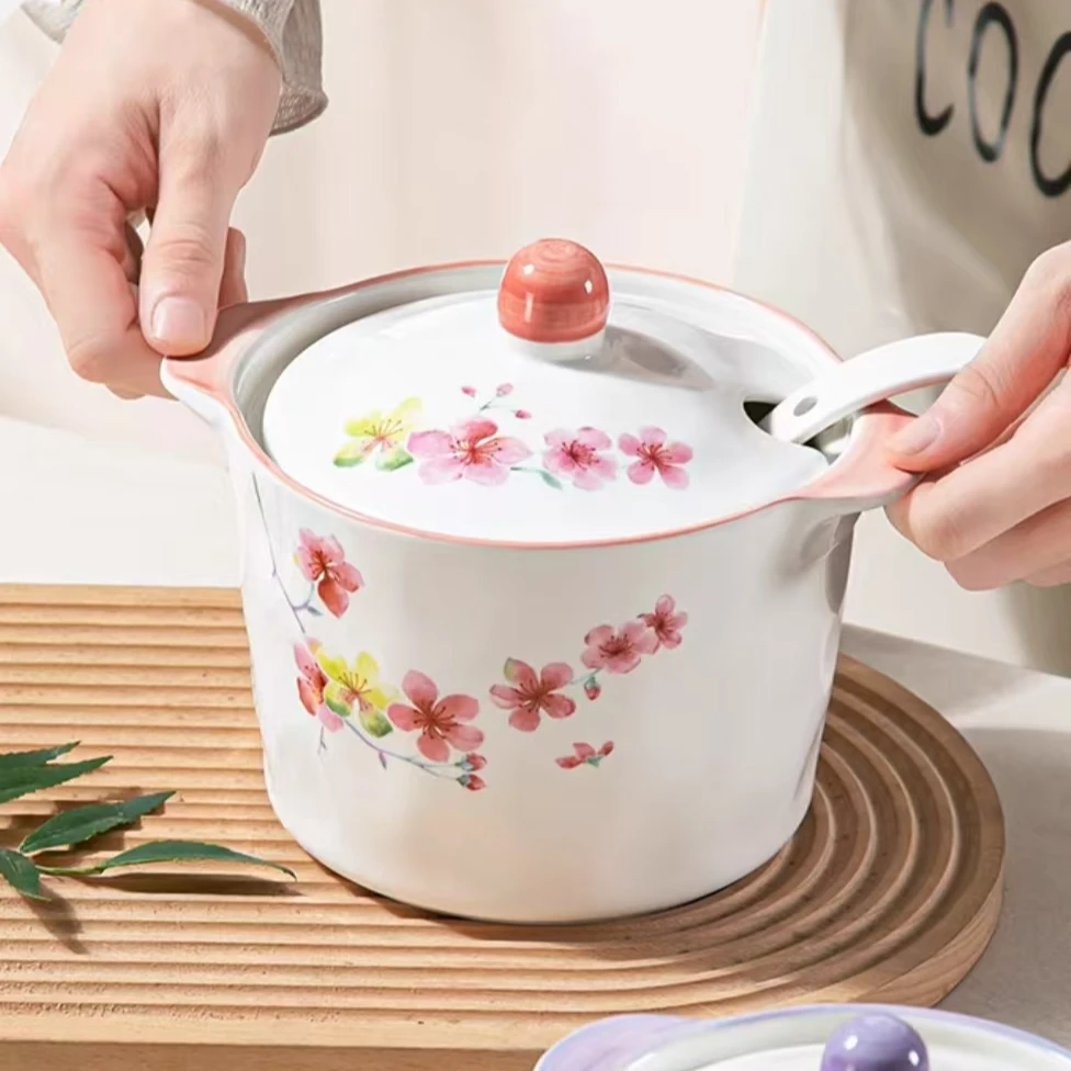 《程意严选》陶瓷梅花带勺猪油罐 TD-1000ML梅花