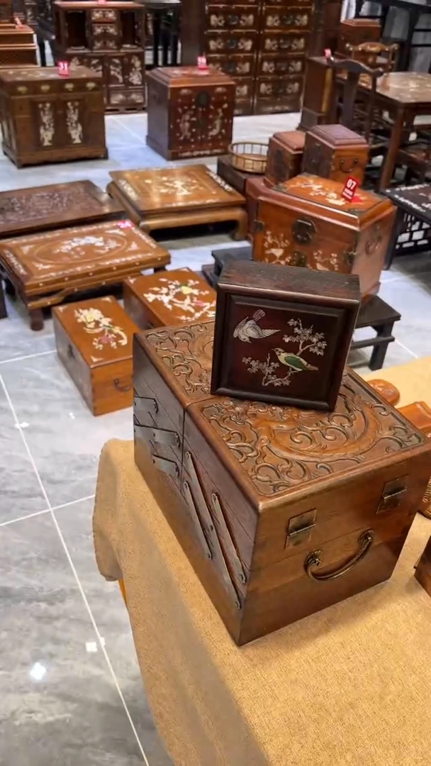 木喜鹊登梅方形抽拉盒2