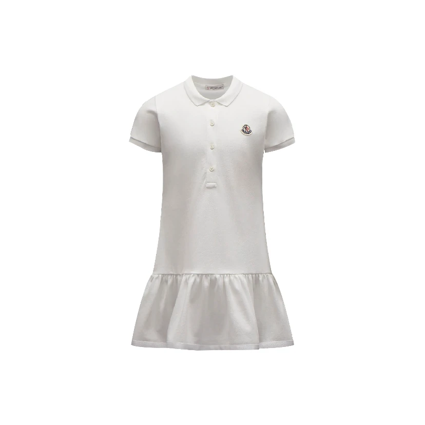 未使用 MONCLER 奢邦/Moncler盟可睐 POLO领纯色短袖儿童连衣裙