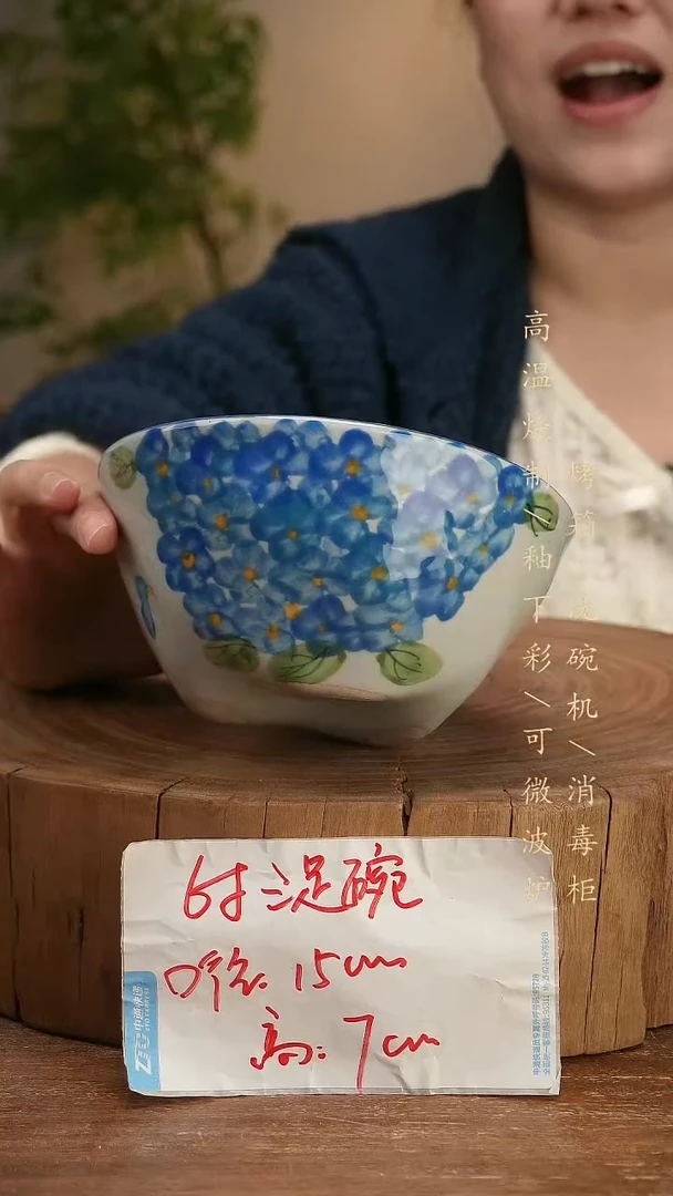 碗瓷景德镇手工手绘高温瓷釉下彩