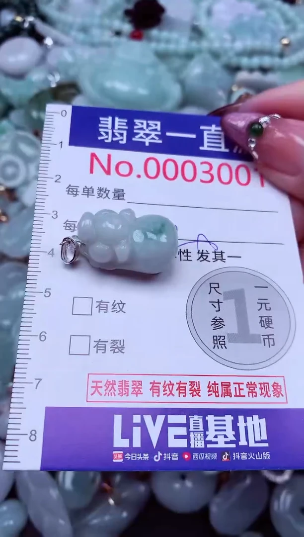 吊坠(不含链)未镶嵌翡翠3001