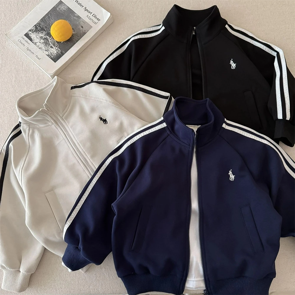 儿童卫衣棒球服外套春秋季开衫男童日韩童装潮牌夹克立领宝宝洋气