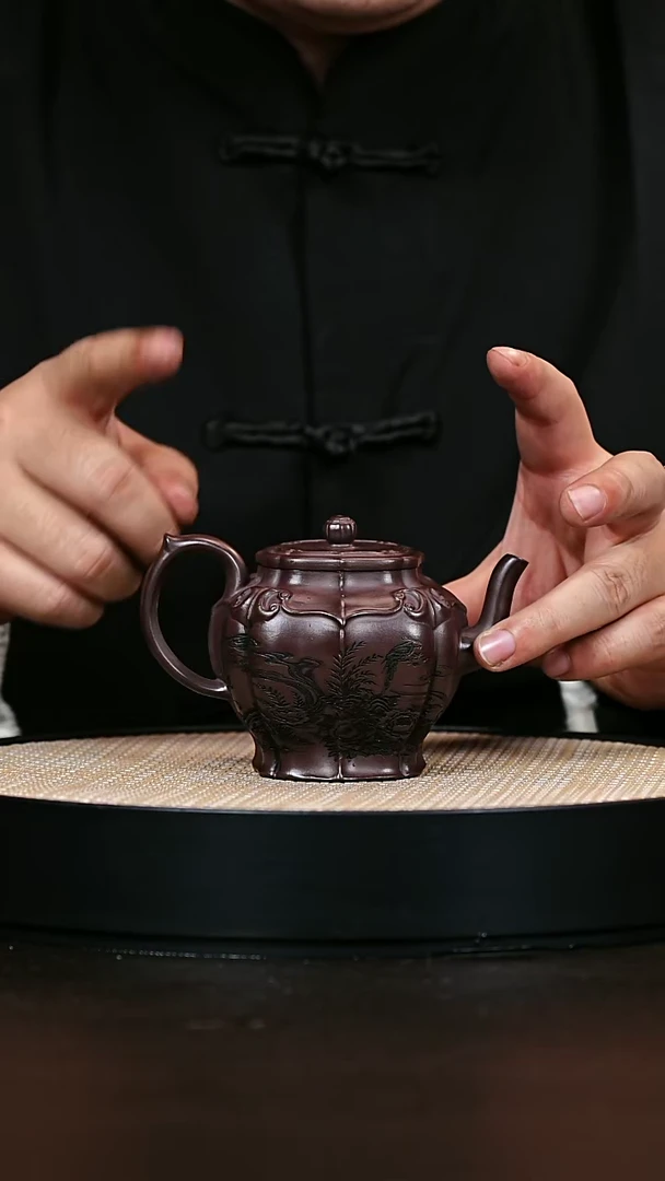 茶壶紫砂筋纹   紫罗兰