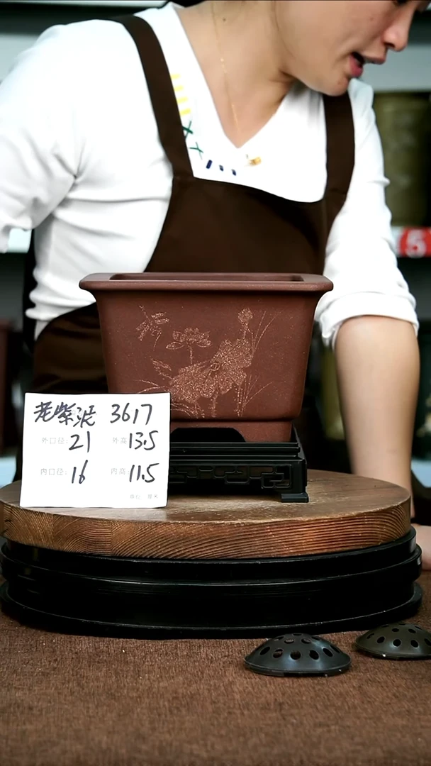 紫砂花盆花卉园艺3617+S