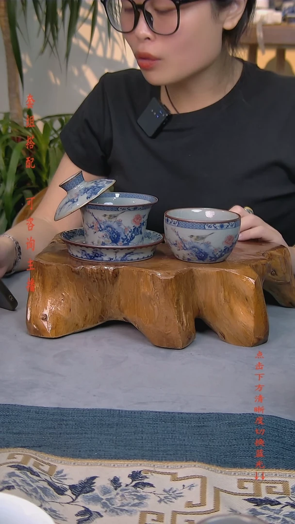 简装家用款2件套 老陶泥开片纹陶瓷茶具