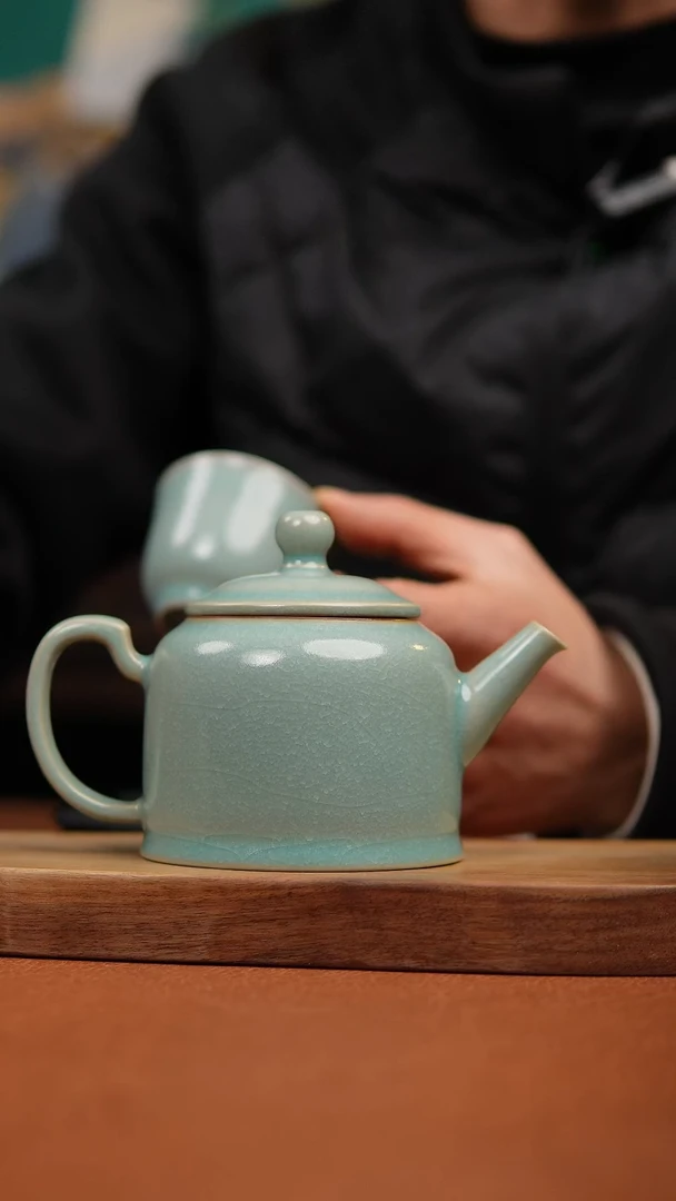 【闪购商品】瓷片原产地原矿仿古壶微瑕