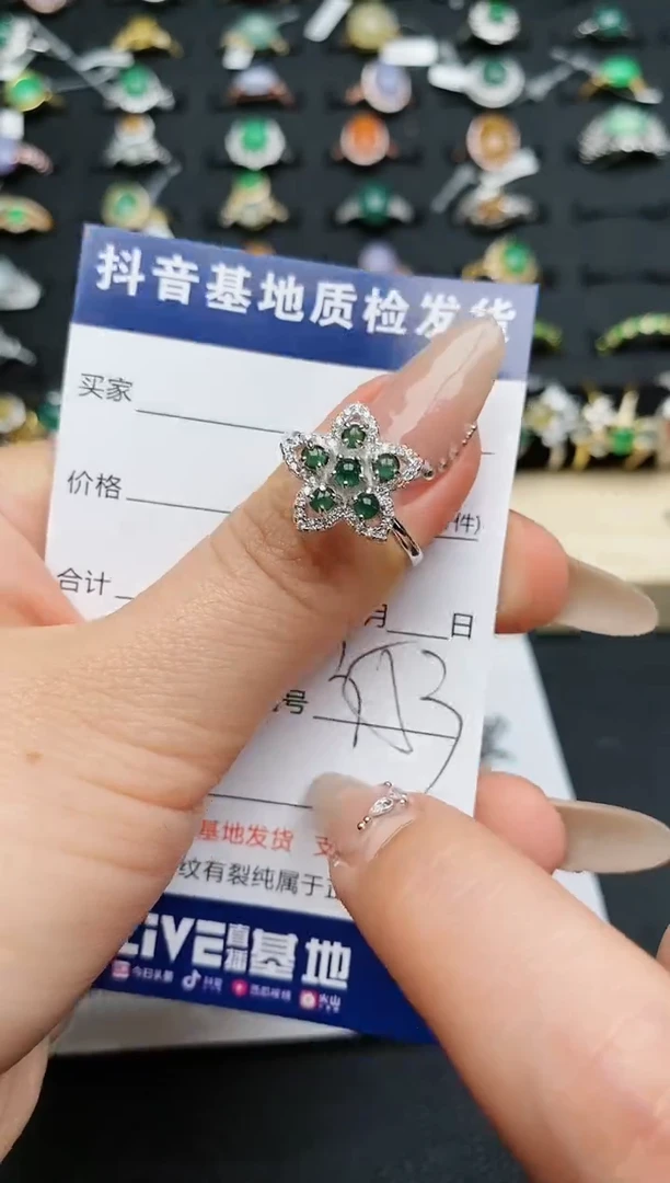 【闪购商品】翡翠戒指银S925镶嵌...........
