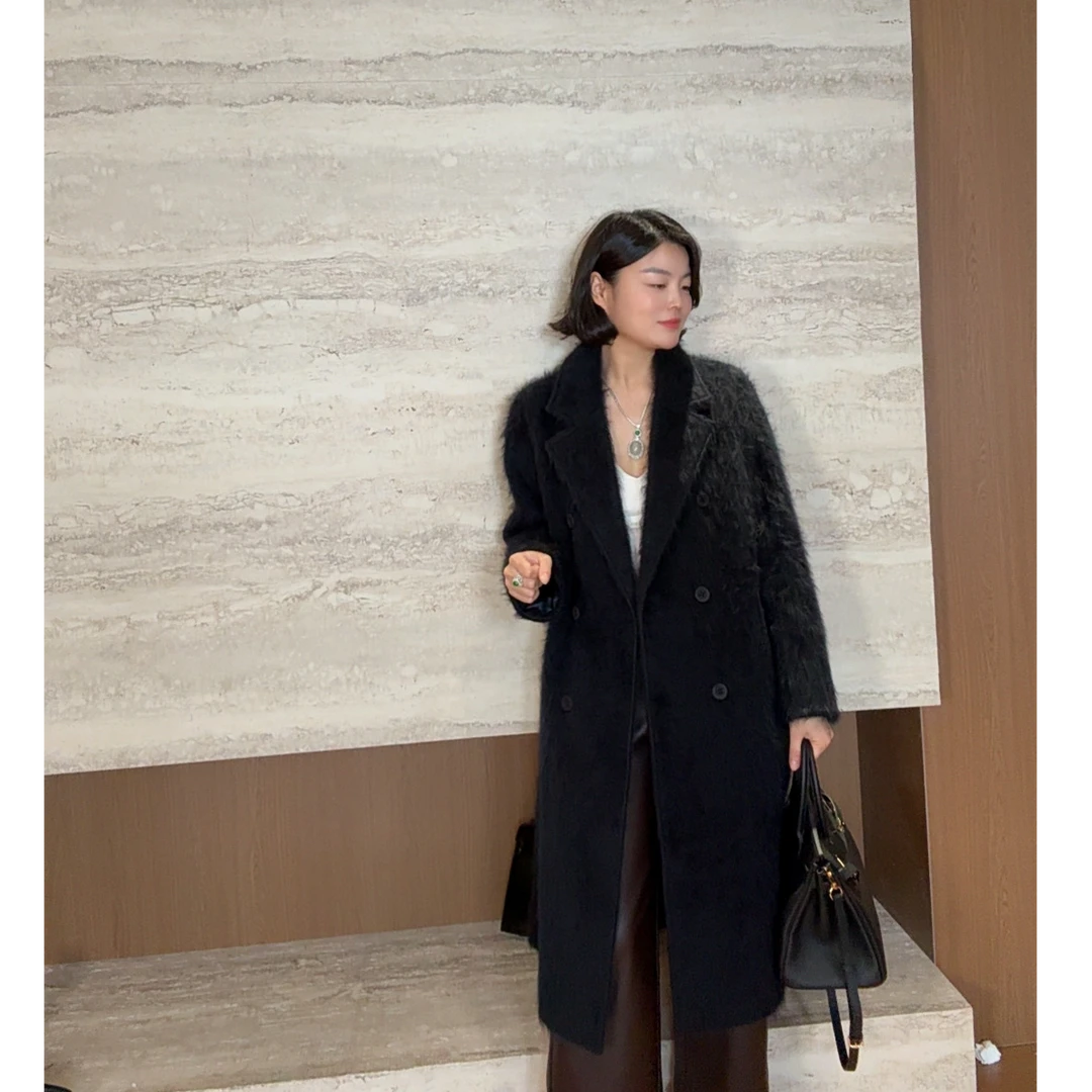 TANTAN 中长款秋冬时尚气质小众大牌羊毛大衣3923
