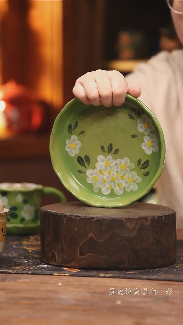 陶瓷景德镇高温釉下手绘陶瓷@L299@